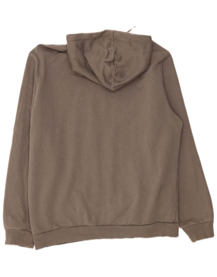 PUMA Jersey con capucha gráfica para hombre, tamaño grande, algodón gris