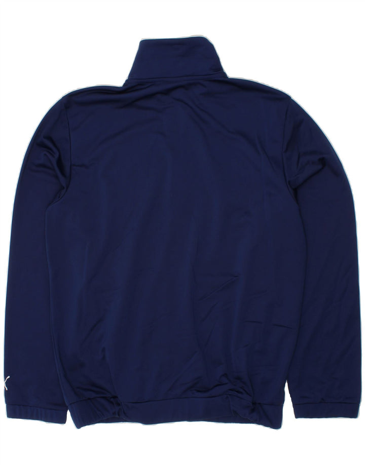 PUMA Boys Graphic Tracksuit Top Jacket 11-12 Years Navy Blue Vintage Puma and Second-Hand Puma from Messina Hembry 