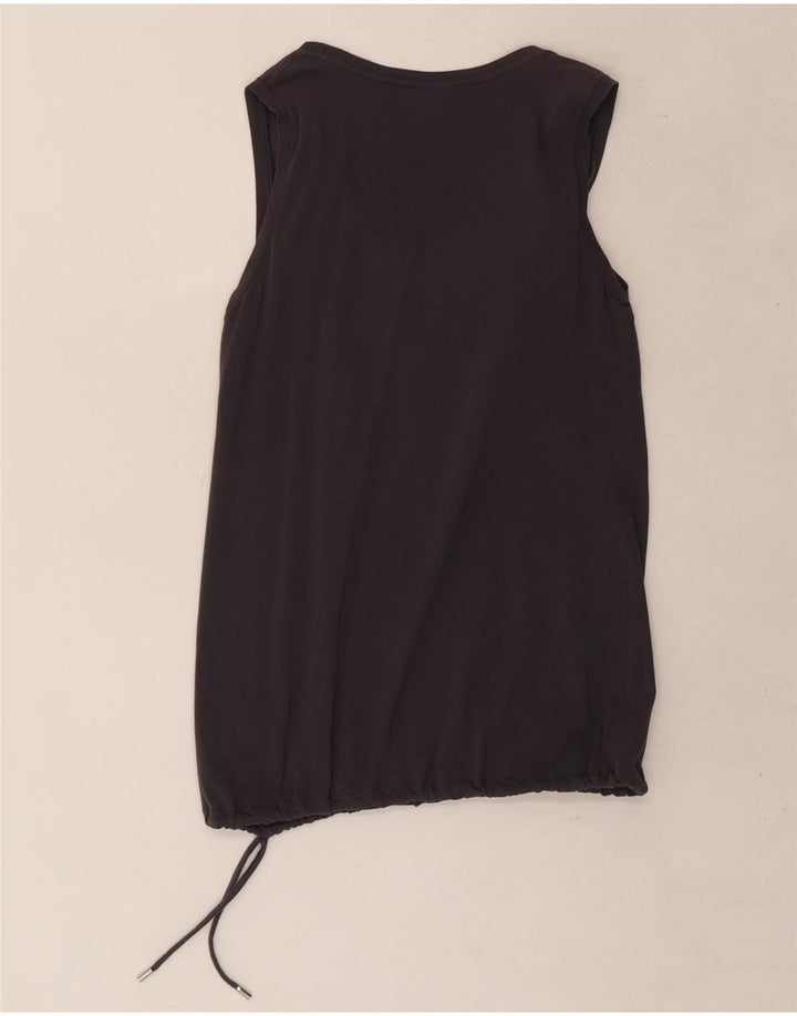 Trussardi Blusa sin mangas para mujer UK 40 Small Gris