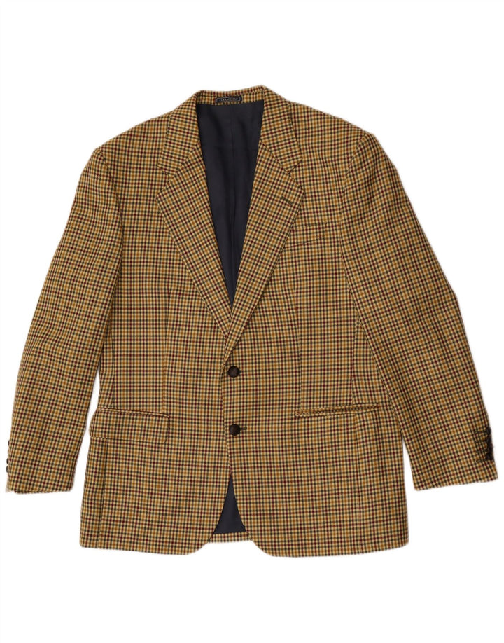 Caracciolo Chaqueta tipo blazer de 2 botones para hombre IT 52 XL Pata de gallo marrón
