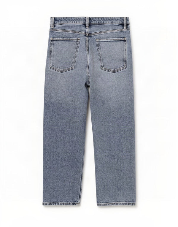 Marks & Spencer Jeans rectos para mujer UK 12 Medium W30 L23 Algodón azul