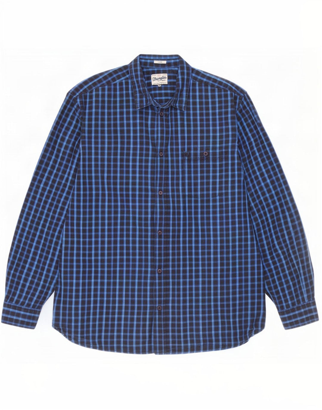 Wrangler Camisa Regular Fit para Hombre 3XL Algodón A Cuadros Azul