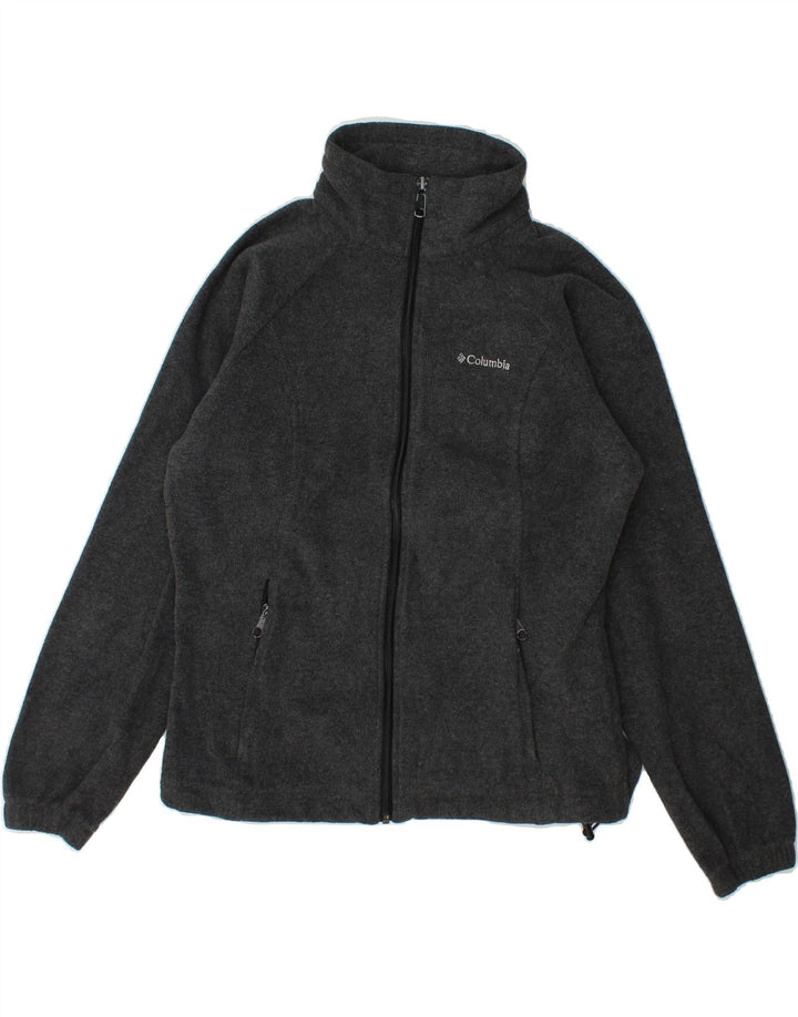 COLUMBIA Womens Fleece Jacket UK 14 Medium Grey Polyester Vintage Columbia and Second-Hand Columbia from Messina Hembry 