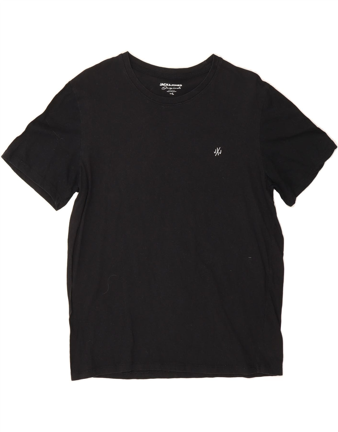 JACK & JONES Mens T-Shirt Top Large Black Cotton Vintage Jack & Jones and Second-Hand Jack & Jones from Messina Hembry 