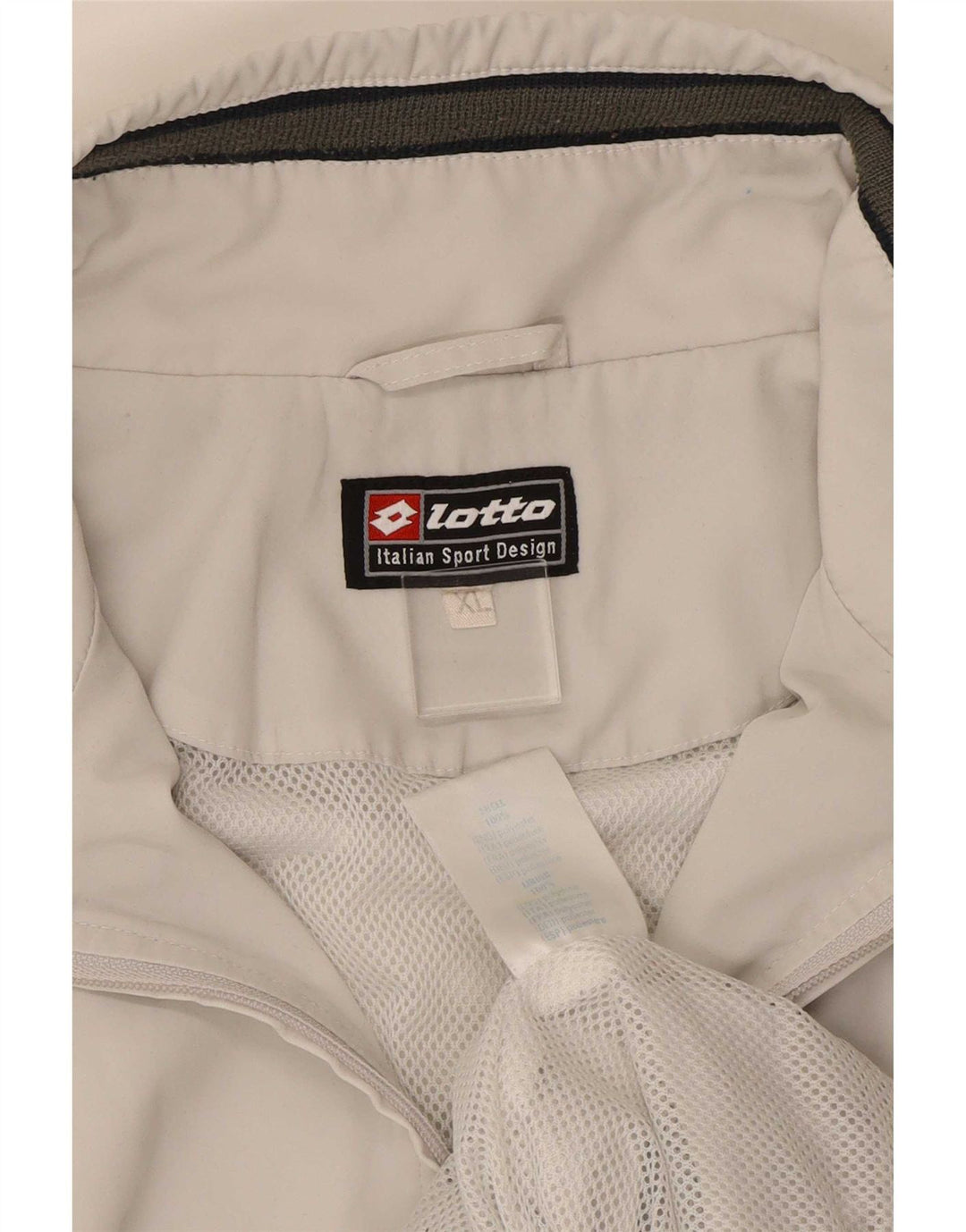 Lotto Hombre Chándal Top Chaqueta XL Blanco Rayas Poliéster
