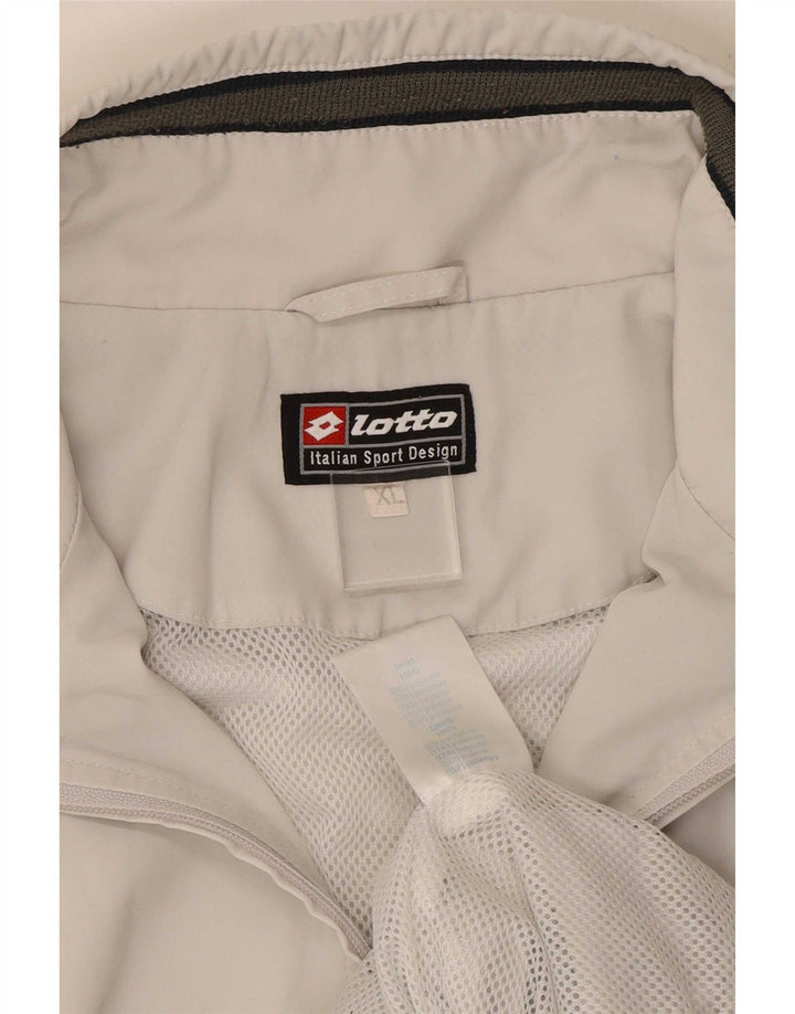 Lotto Hombre Chándal Top Chaqueta XL Blanco Rayas Poliéster