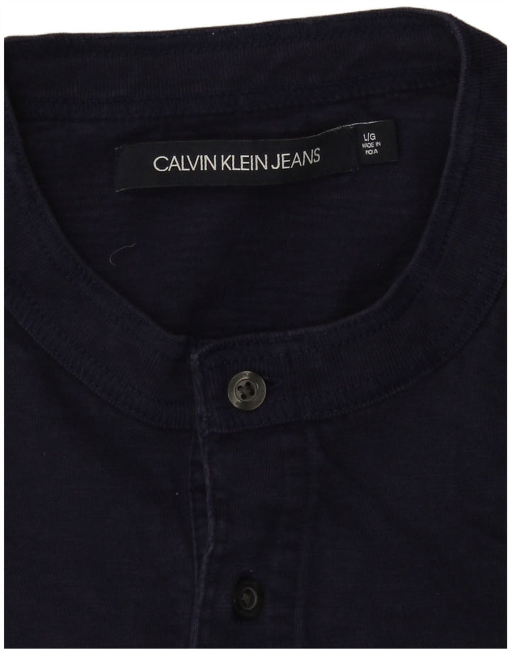 Calvin Klein Jeans - Camiseta para hombre, talla grande, azul marino