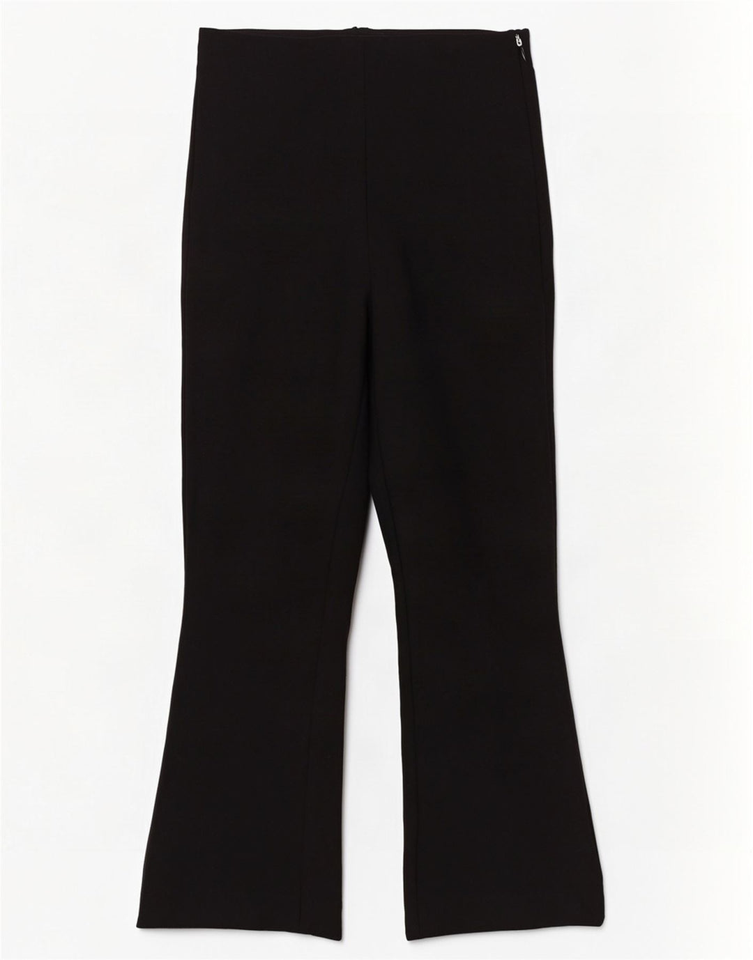 Zara Mujer Pantalón Corto Bootcut Small W26 L26 Viscosa Negra