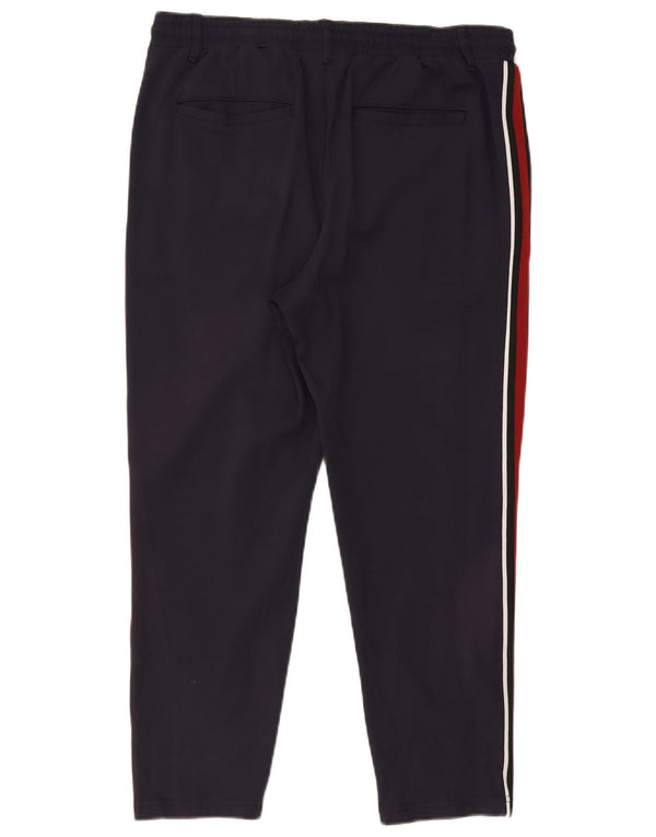 Jack & Jones Hombre Pantalones De Chándal Large De Viscosa Color Block Azul Marino