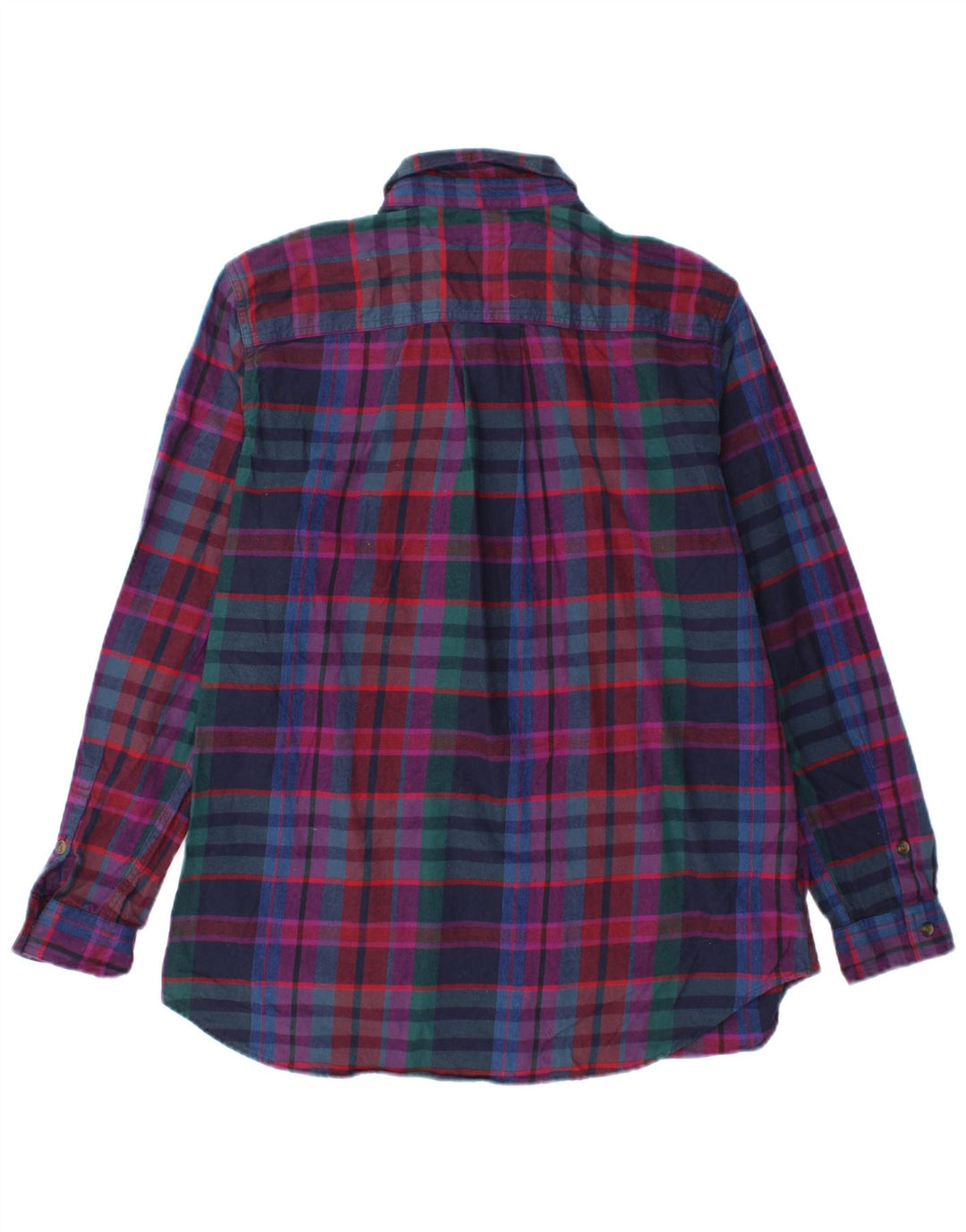EDDIE BAUER Camisa de franela para mujer UK 46 Algodón a cuadros multicolor grande