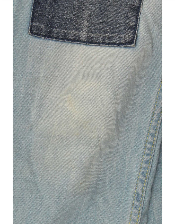 Desigual Jeans Slim Mujer W30 L28 Azul Patchwork Algodón