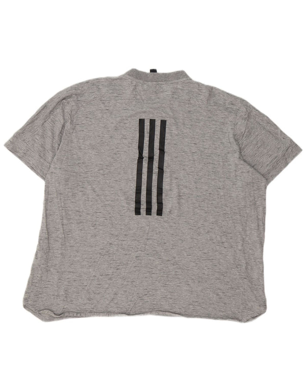 Adidas - Camiseta para hombre, talla 2XL, algodón moteado gris