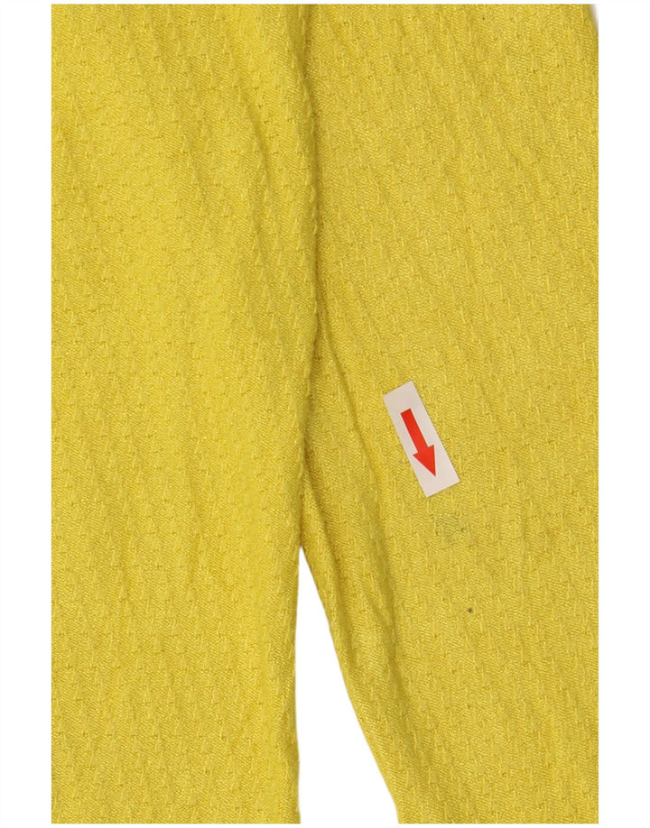 Zara - Jersey de cuello redondo para mujer, talla 40, color amarillo mediano
