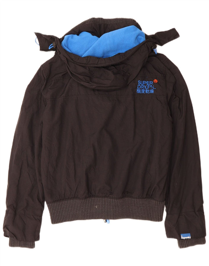 Superdry Chaqueta cortavientos con capucha Windbomber para hombre, talla 40, color negro