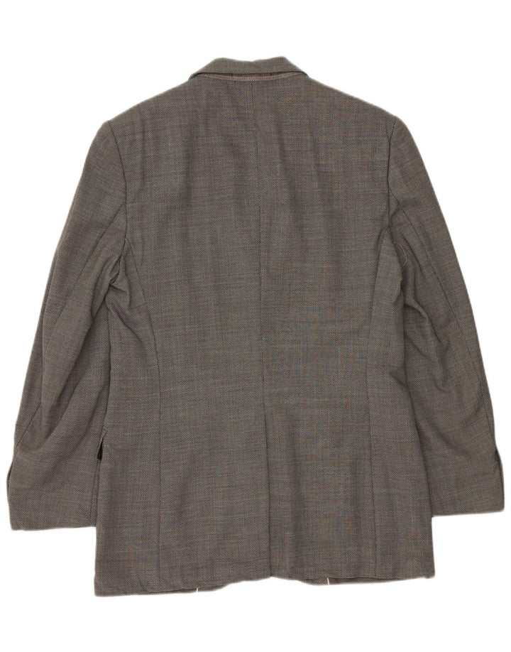 Hugo Boss Chaqueta tipo blazer de 3 botones para hombre EU 50 Grande Lana gris