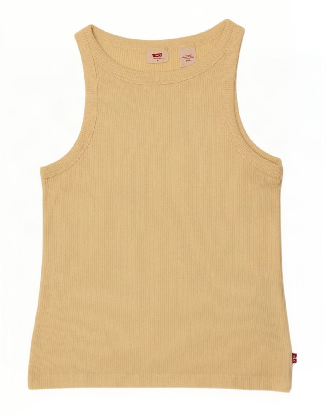 Levi's Top sin mangas para mujer UK 12 Modal amarillo mediano
