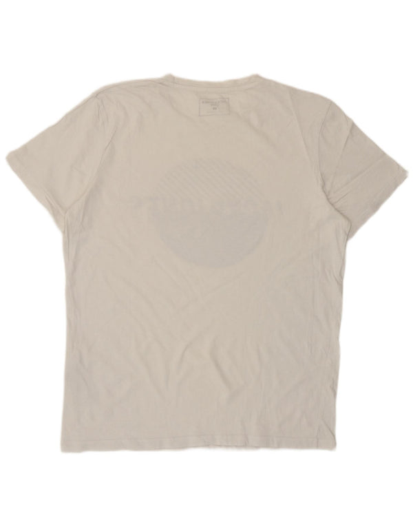 Jack & Jones - Camiseta gráfica para hombre, talla grande, algodón blanco