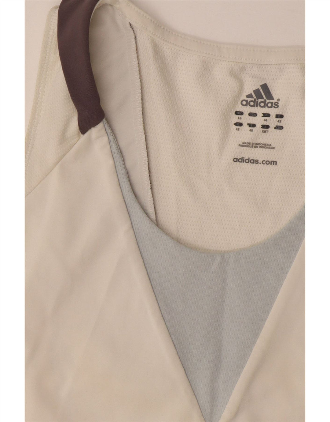 Adidas Mujer Climacool Chaleco Top UK 40 Grande Blanco Colorblock