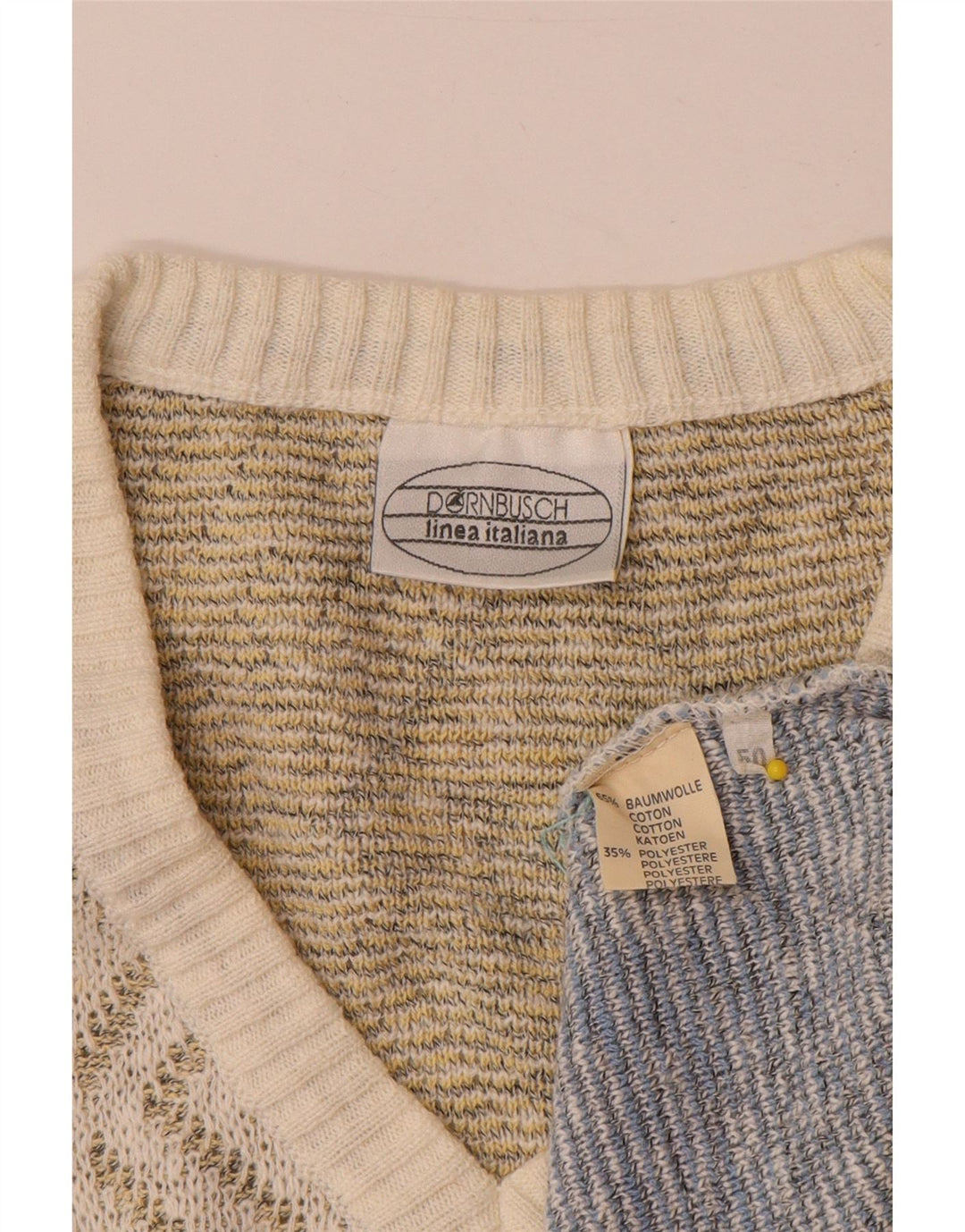 Dornbusch Jersey con Cuello en V para Hombre IT 50 Medium Multicolor Geométrico