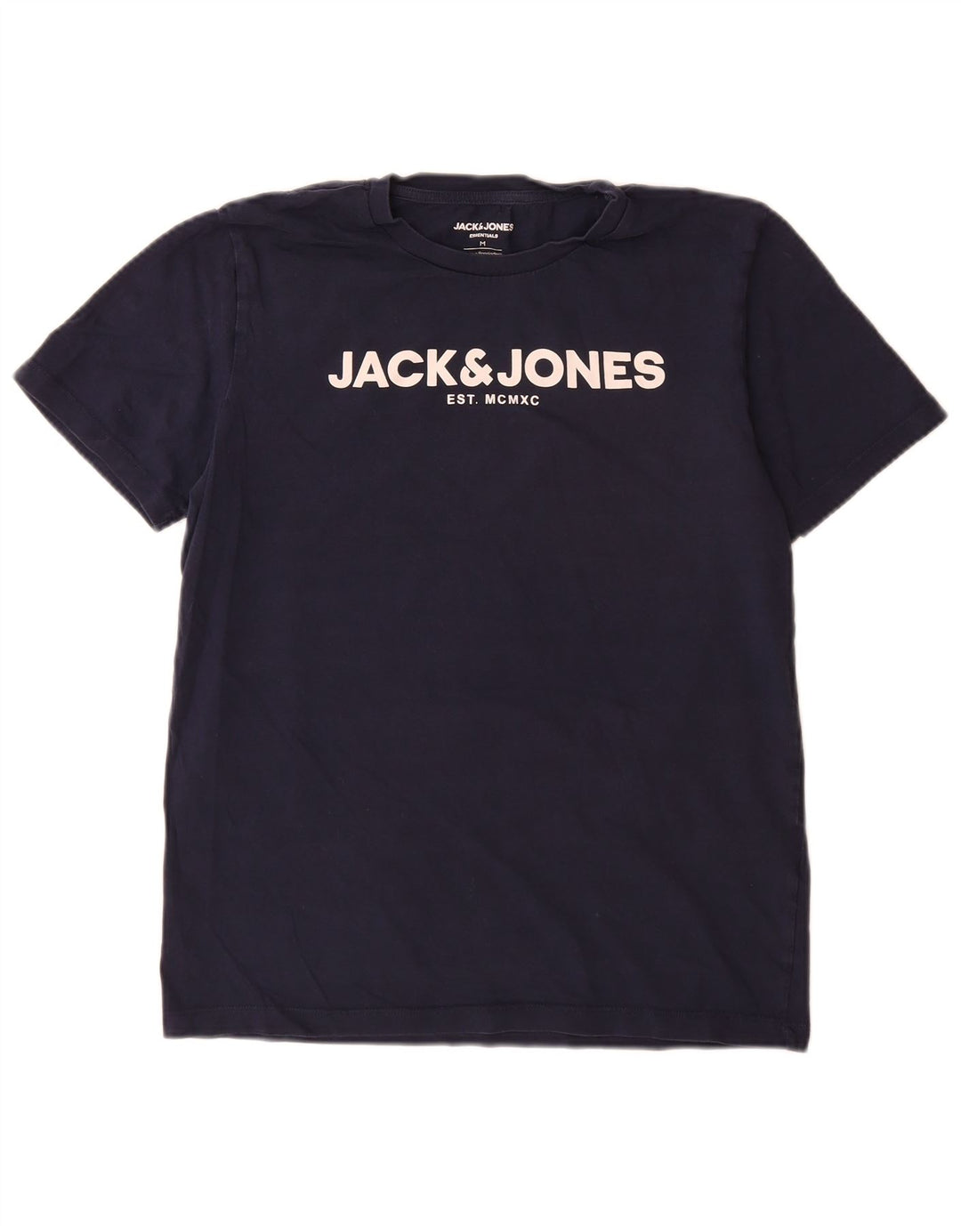Jack & Jones Hombre Camiseta Gráfica Top Medium Azul Marino Algodón