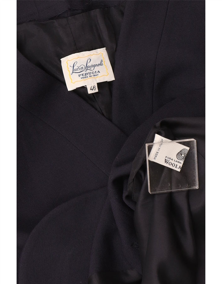 Luisa Spagnoli Chaqueta tipo blazer con doble botonadura para mujer IT 46 Grande Azul marino