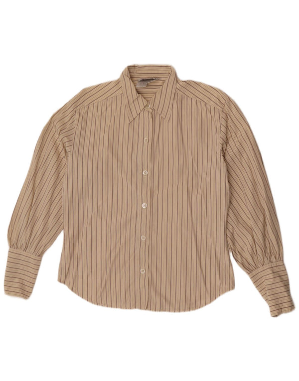 Camisa Sportmax para mujer UK 44 Large Beige Rayas