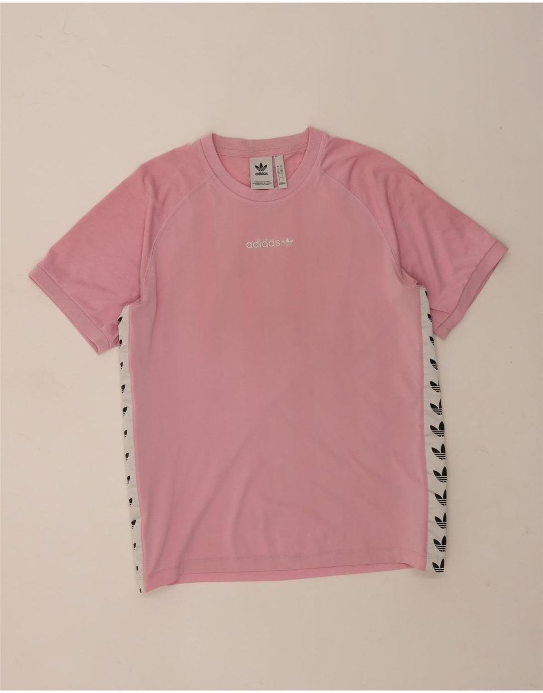 Adidas Hombre Camiseta Gráfica Top Grande Rosa Colorblock Poliéster