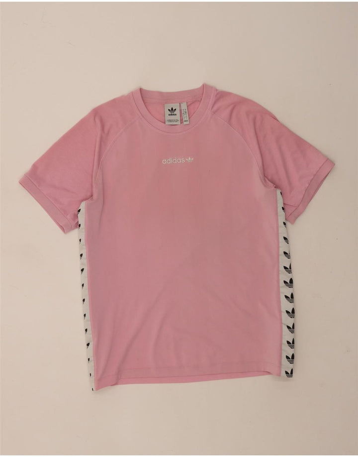 Adidas Hombre Camiseta Gráfica Top Grande Rosa Colorblock Poliéster