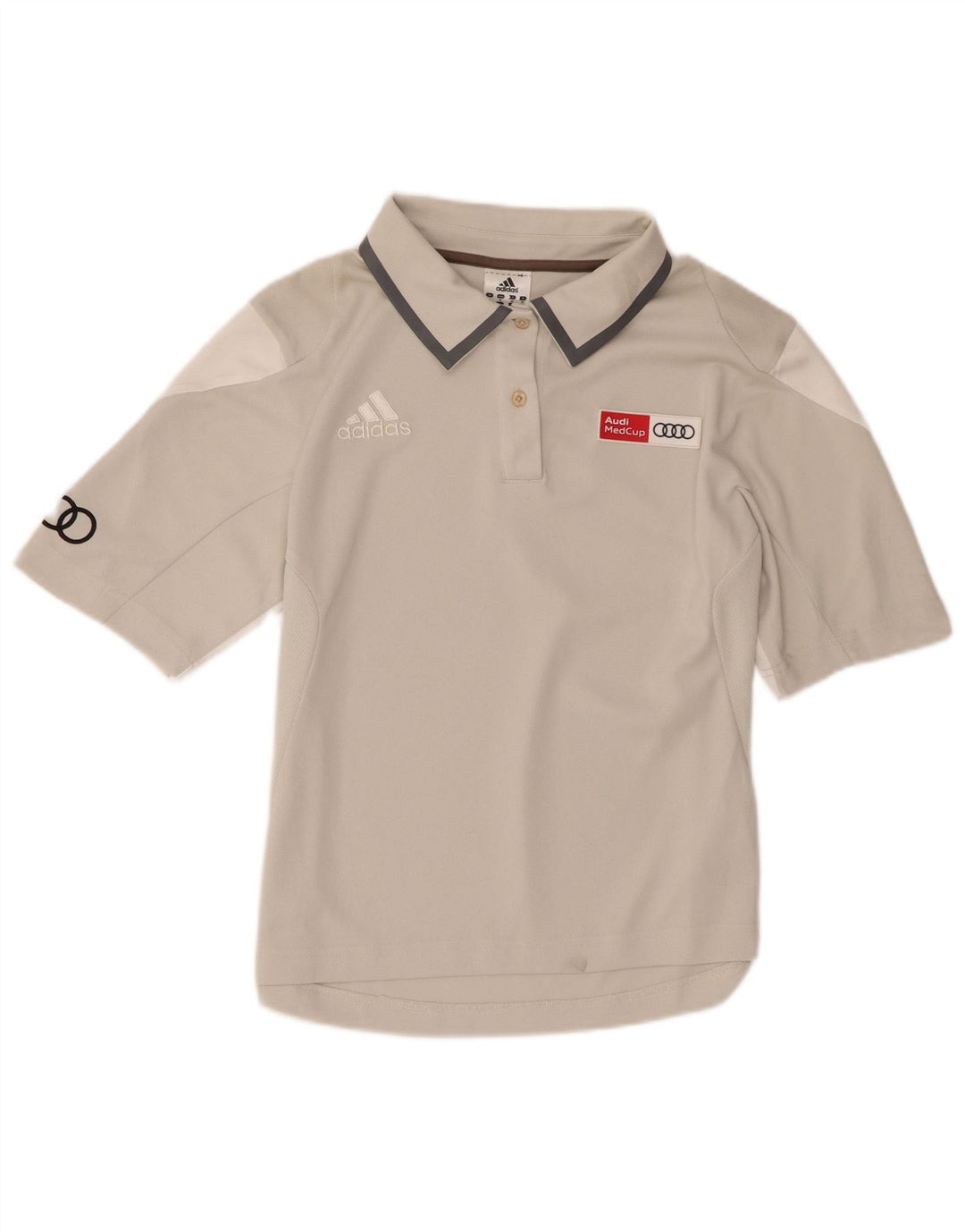 Adidas Polo gráfico para mujer UK 40 Poliéster gris medio