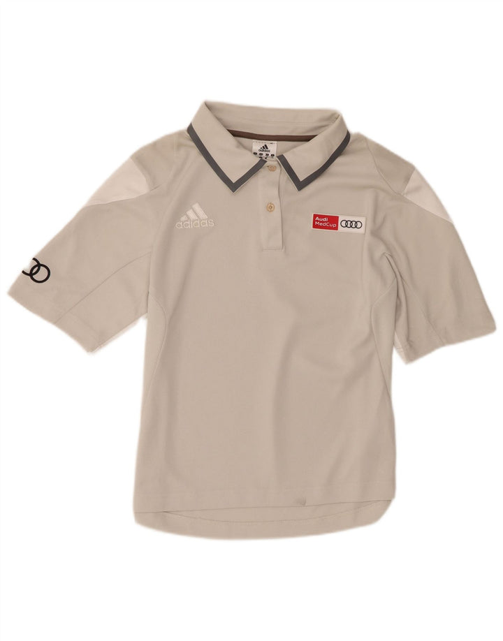 Adidas Polo gráfico para mujer UK 40 Poliéster gris medio