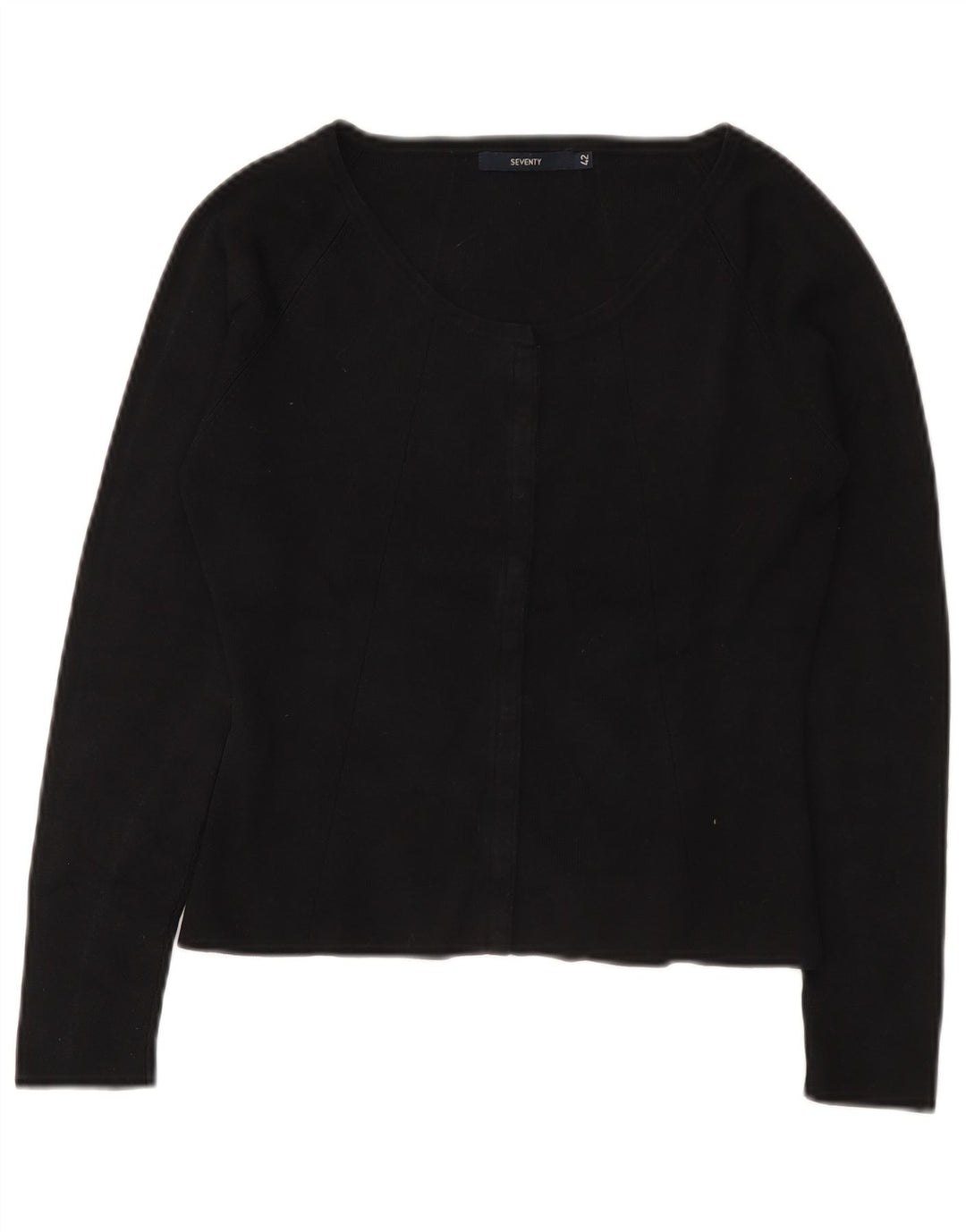 Seventy Suéter Cárdigan Corto Para Mujer IT 42 Medium Black Seda