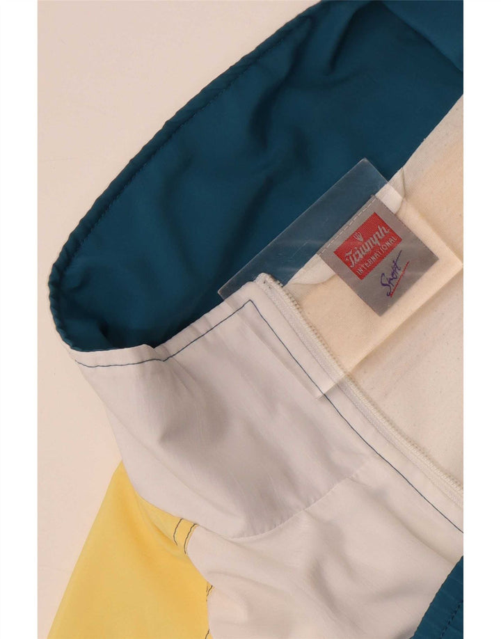 Triumph Mens Graphic Chándal Top Chaqueta UK 42 Grande Azul Colorblock
