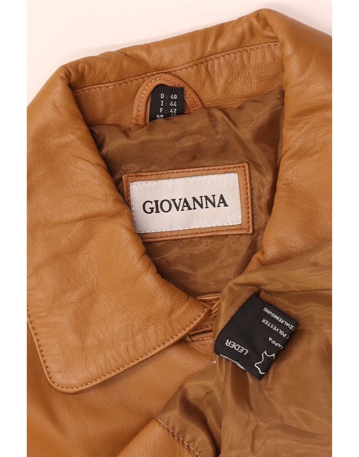Chaqueta de cuero para mujer UK 44 Large Beige