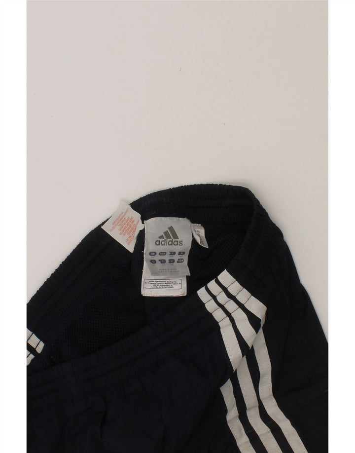 ADIDAS Boys Graphic Sport Shorts 9-10 Years  Navy Blue Polyester Vintage Adidas and Second-Hand Adidas from Messina Hembry 