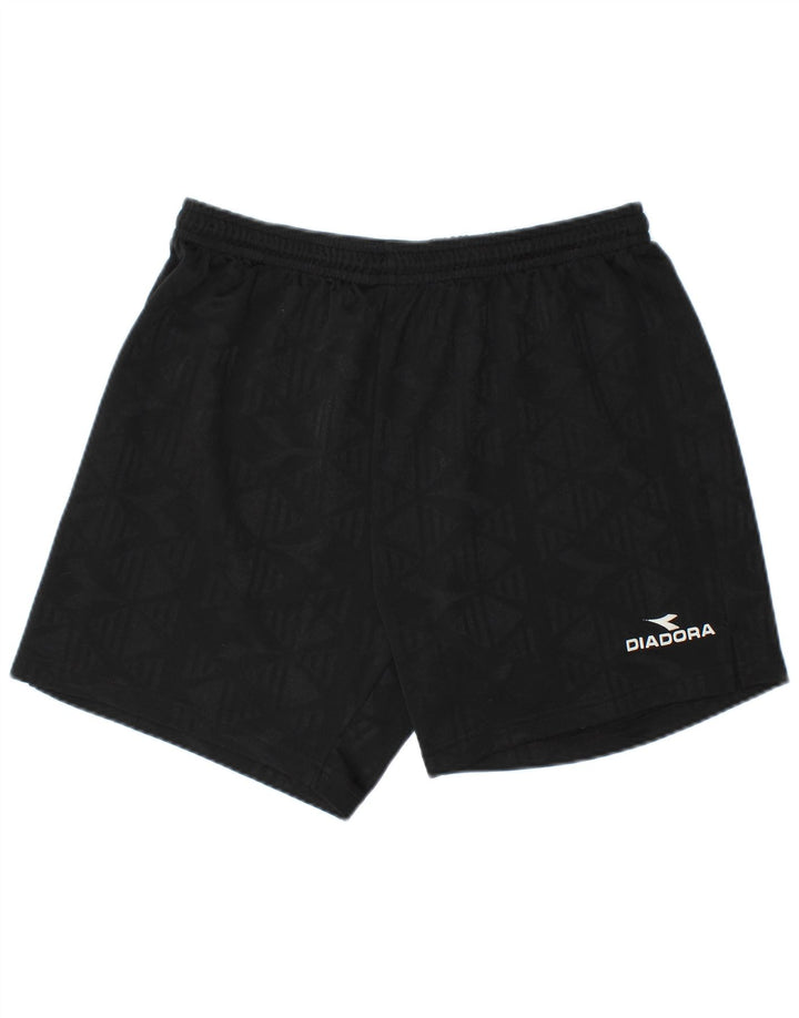 Diadora Pantalón Corto Deportivo Hombre XL Negro Geométrico