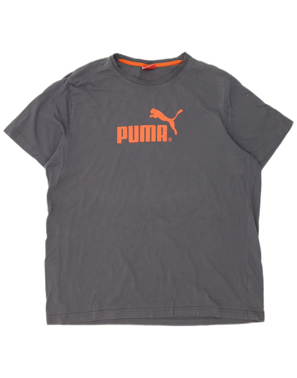 Puma Camiseta gráfica para hombre Top 2XL Algodón gris