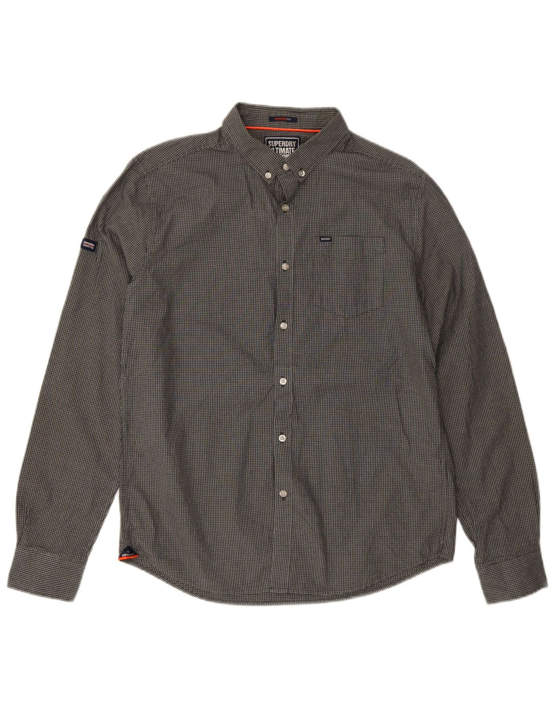 Camisa Superdry De Corte Regular Para Hombre De Algodón A Cuadros Gris Grande