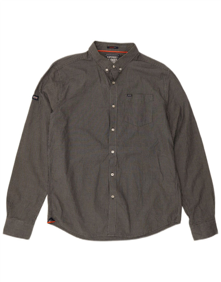 Camisa Superdry De Corte Regular Para Hombre De Algodón A Cuadros Gris Grande