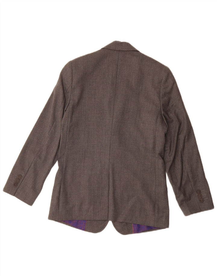 Ted Baker Chaqueta tipo blazer de 2 botones para niños 9-10 años Lana virgen gris