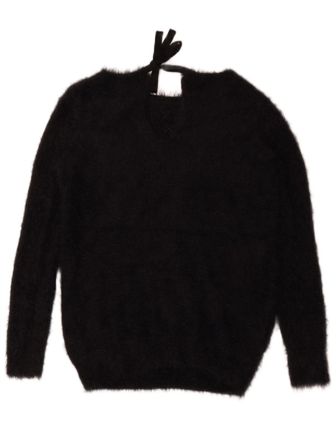 Oasis - Jersey con cuello barco para mujer, talla 40, talla pequeña, poliamida negra