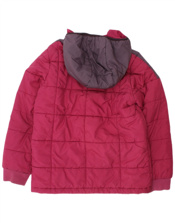 Adidas Chaqueta acolchada con capucha para niño 9-10 años Rosa Poliéster color block