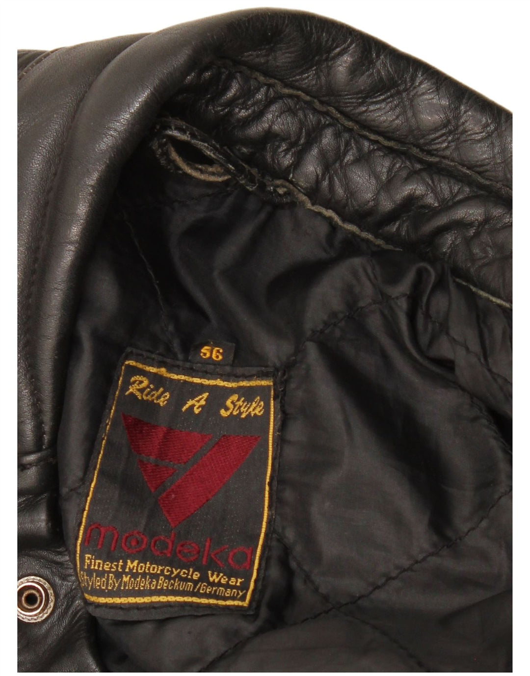 Modeka Chaqueta de cuero para hombre IT 56 2XL Negro Motocicleta