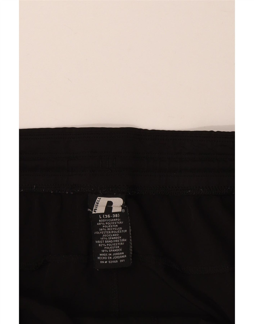 RUSSELL ATHLETIC Pantalones cortos deportivos Dri-Power para hombre Poliéster negro grande