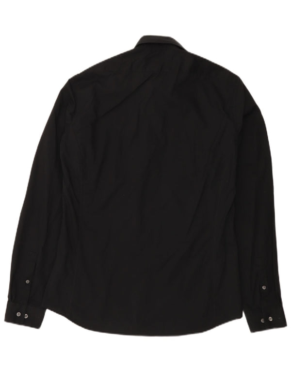 Calvin Klein Camisa extra slim fit para hombre Talla 41 16 Grande Algodón negro