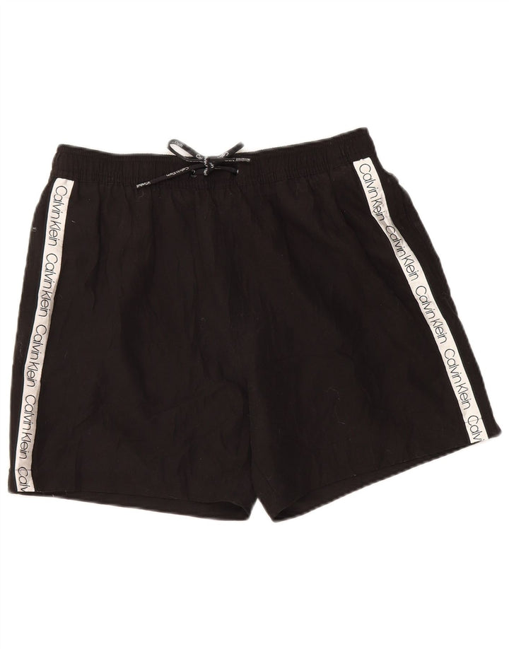 CALVIN KLEIN Bañador gráfico para mujer UK 44 Mediano Negro Poliéster