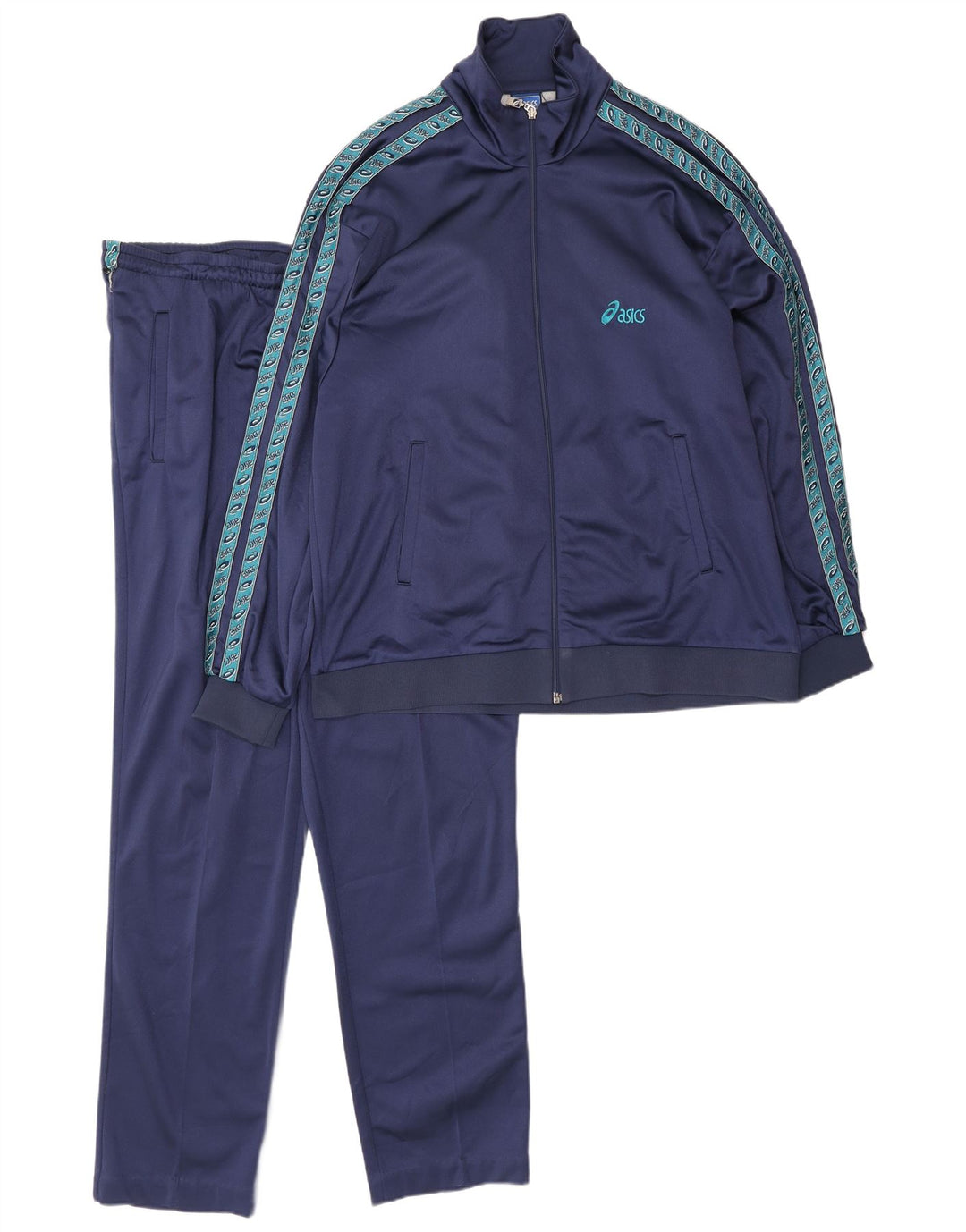 Asics Chándal completo gráfico para hombre IT 52 Large Azul marino Colorblock