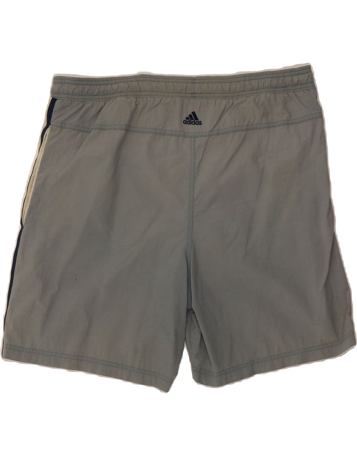 ADIDAS Mens Graphic Sport Shorts Large  Grey Colourblock Polyester Vintage Adidas and Second-Hand Adidas from Messina Hembry 