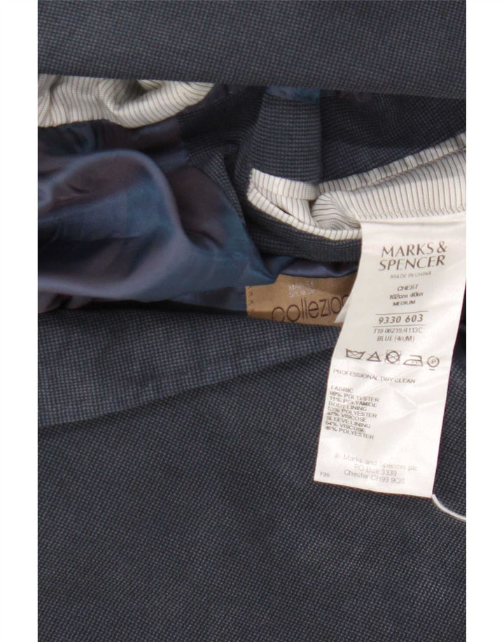 Marks & Spencer Chaqueta tipo blazer de 2 botones para hombre UK 40 Medium Azul marino