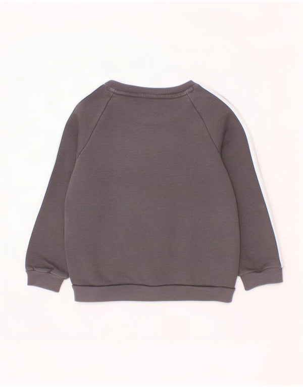 Adidas - Sudadera gráfica para bebés (9-12 meses, algodón gris)