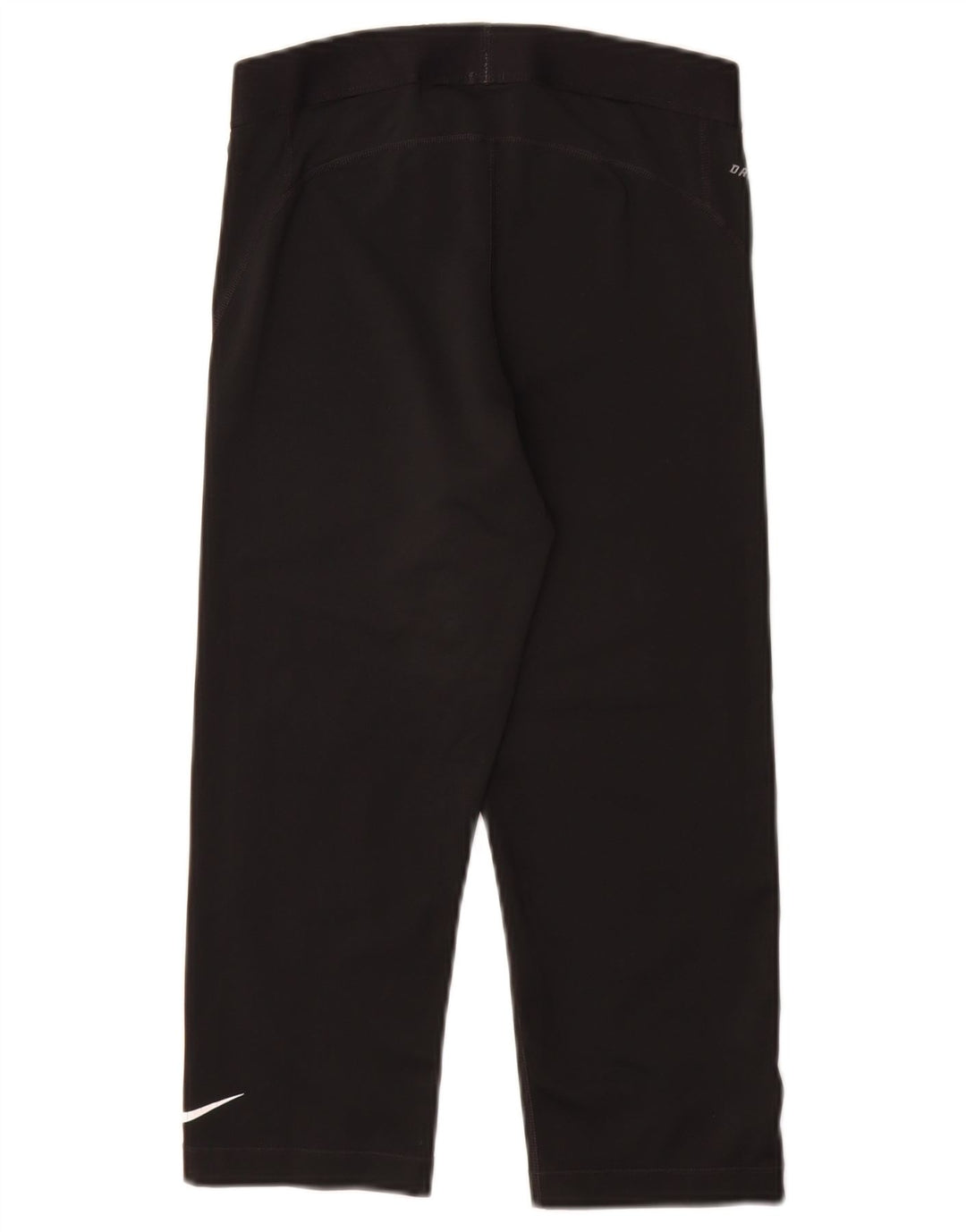 NIKE Leggings capri gráficos Dri Fit para mujer UK 12 Mediano Negro Poliéster
